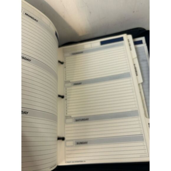 Wall Street Collection 1995 planner black zipper 10"x7.5" - Picture 6 of 10